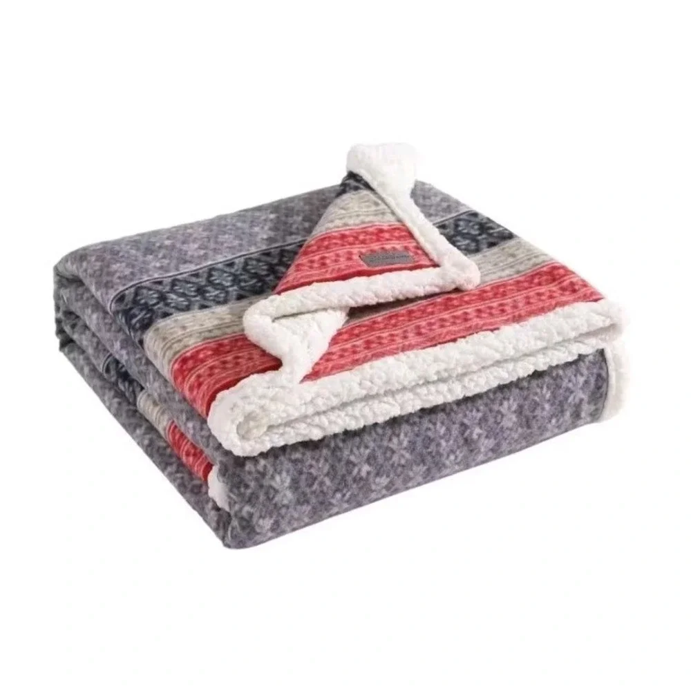 Fair Isle Silver Ikat Sherpa Reverse 50